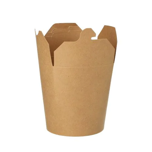 Noodleboxen 470 ml 9,8x8,2x7cm bruin "100% Fair" 50st