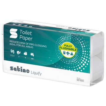 Satino Liquify 2laags 8 rollen a 250vel Satino Liquify 2laags 8 rollen a 250vel
