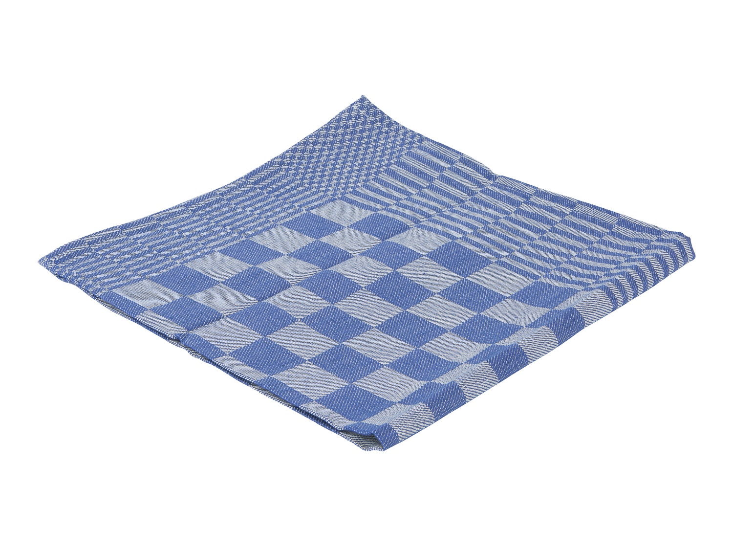 Theedoek Blok Blauw 70x70cm 6 stuks