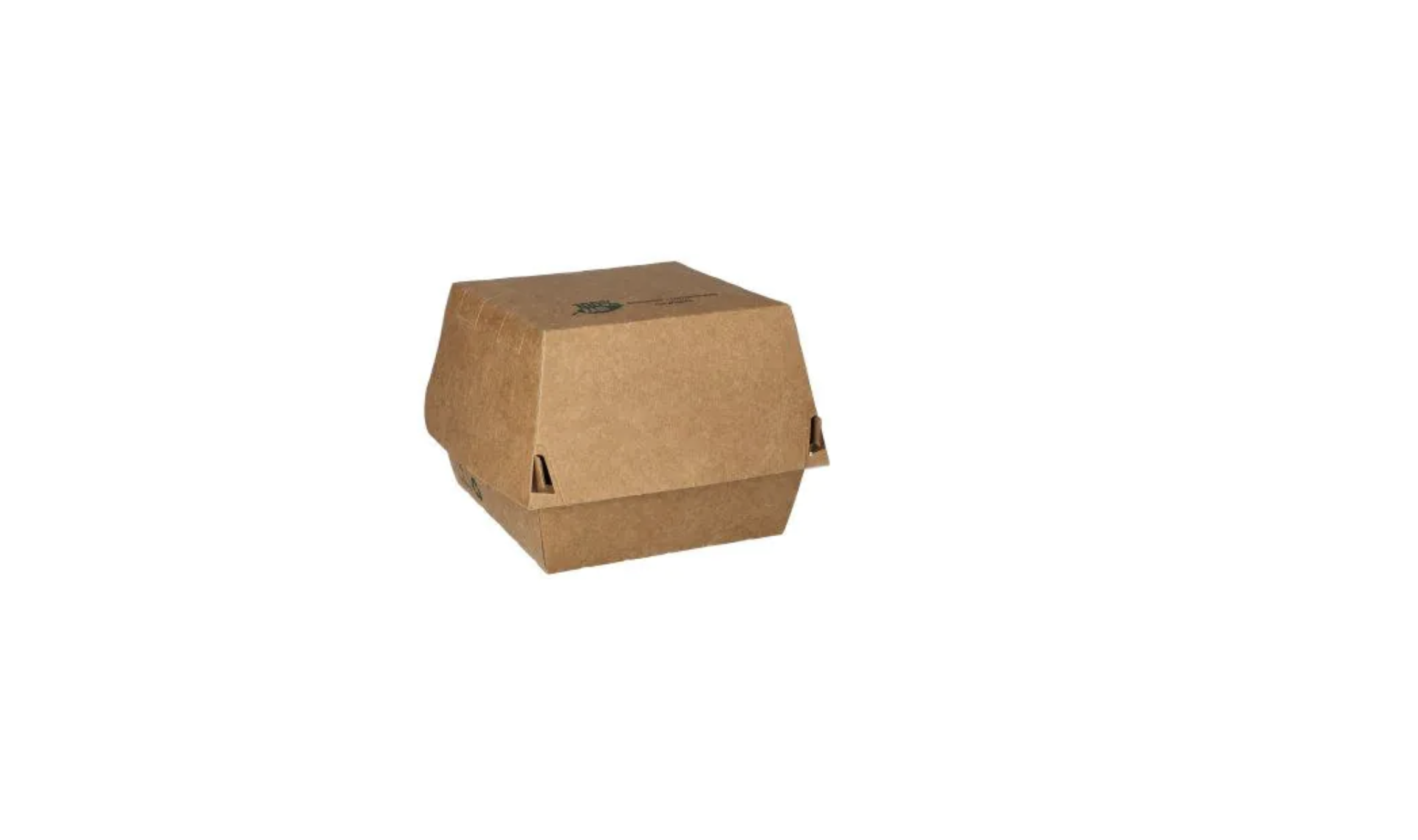 Hamburgerboxen klein, 9x9x7,8cm bruin "100% FAIR 80st