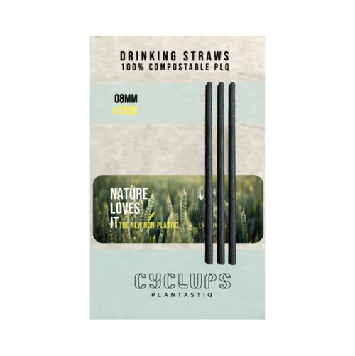 Drinkrietje PLQ Premium Zwart 8x230mm