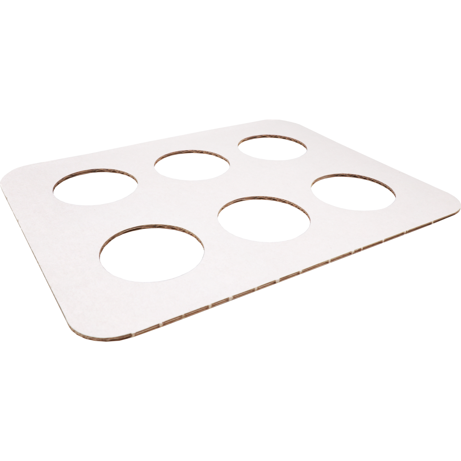 Draagtray, 6-gaats, 280x220x golfkarton, wit, 50st Draagtray, 6-gaats, 280x220x golfkarton, wit, 50st