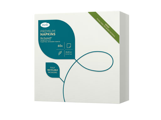 Duni Napkin D-Soft 40x40cm White 60st