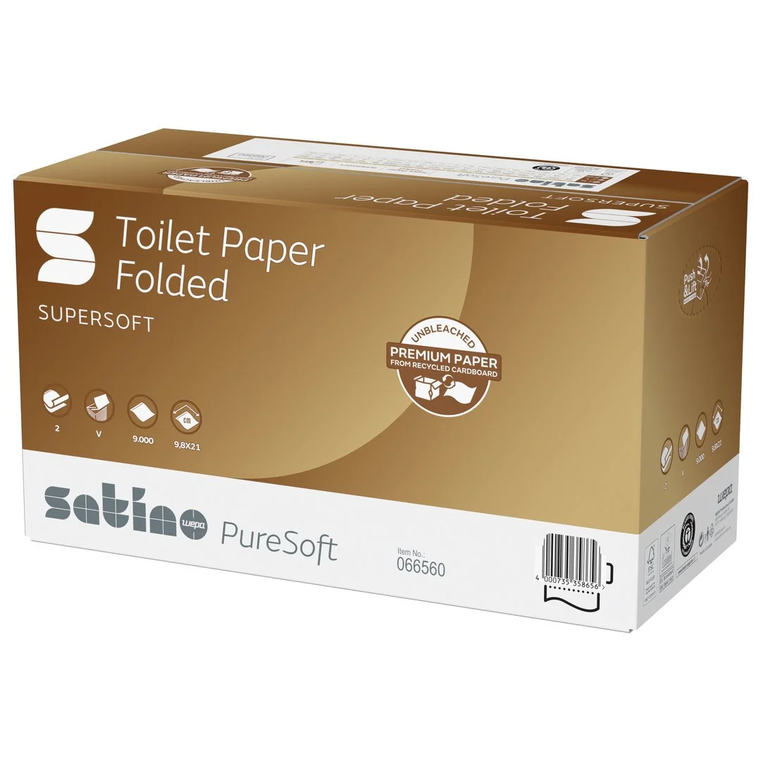 Satino Puresoft gevouwen toiletpapier 2 laags