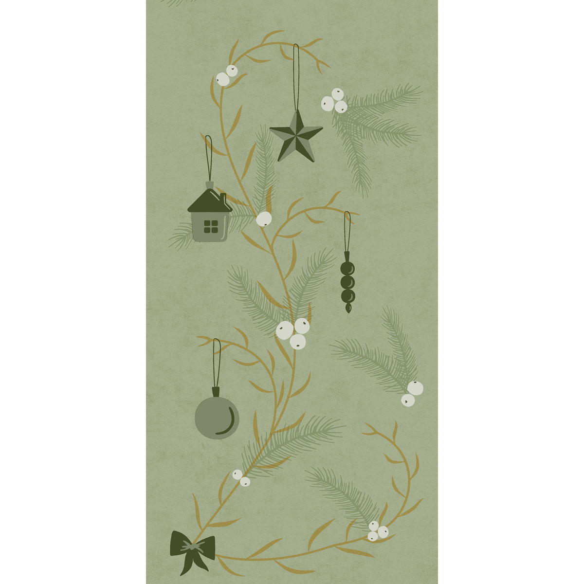 Duni Servet 40x40 1/8 D-soft Noel Pistachi