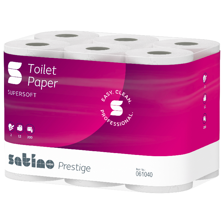 Satino Prestige toiletpapier 2lgs 200vel Satino Prestige toiletpapier 2lgs 200vel