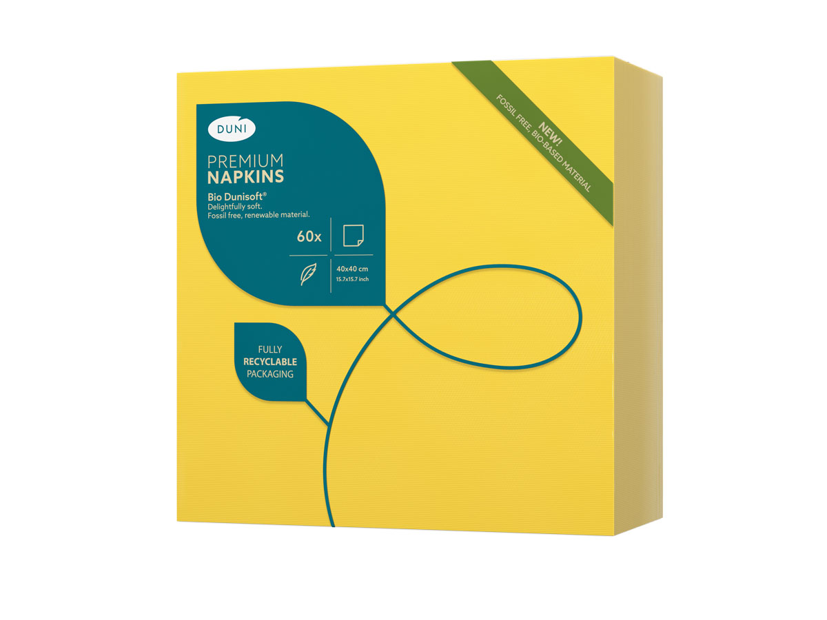 Duni Napkin D-Soft 40x40cm Yellow 60st