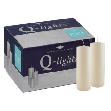Q-Lights Pillar Candle Ivoor 80x150mm 12st