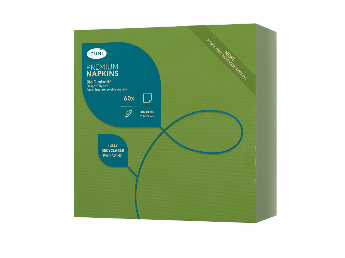 Duni Napkin D-Soft 40x40cm Leaf Green 60st