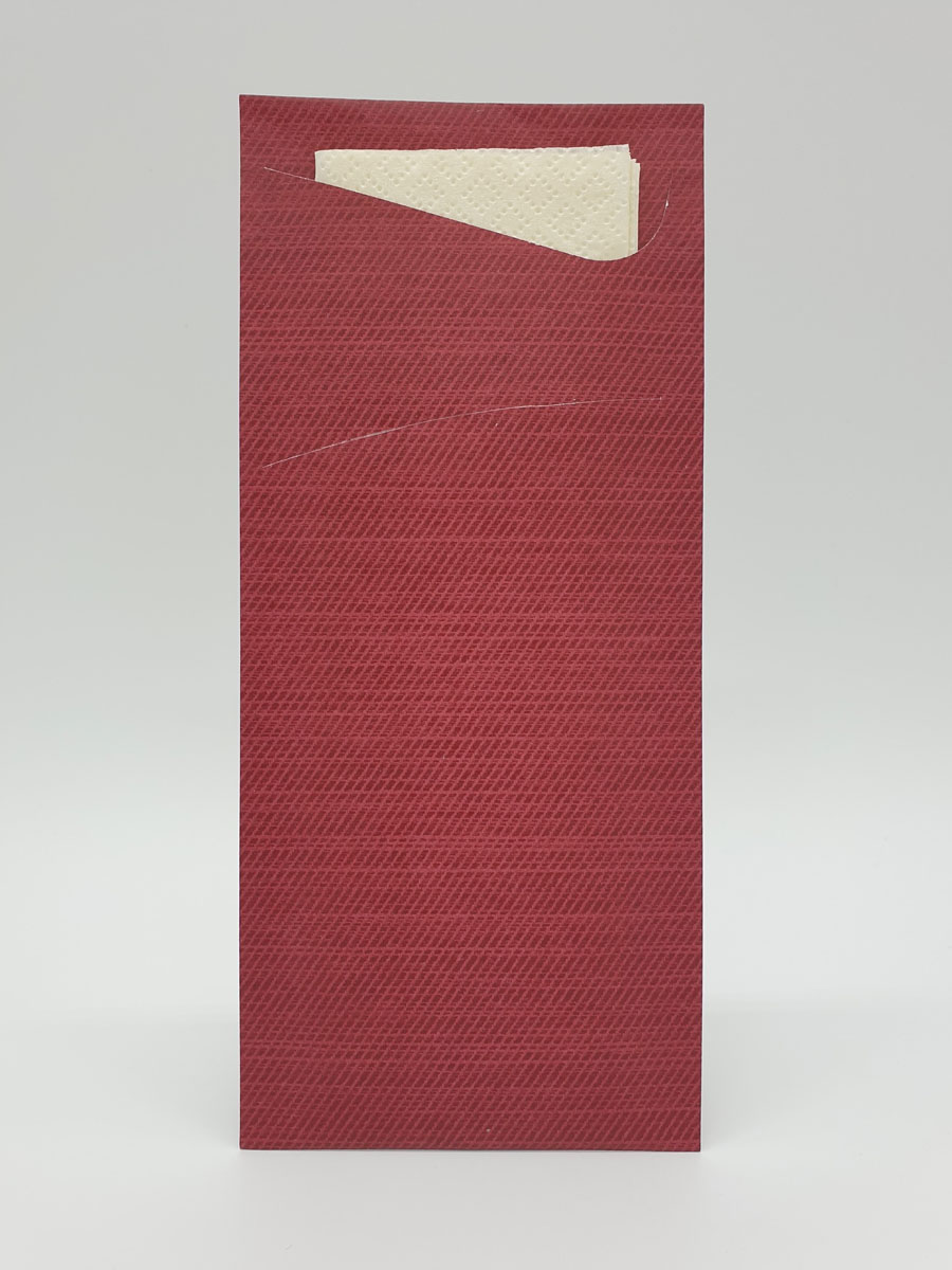 Duni Sachetto tissue 190X85 Bordeaux 100st