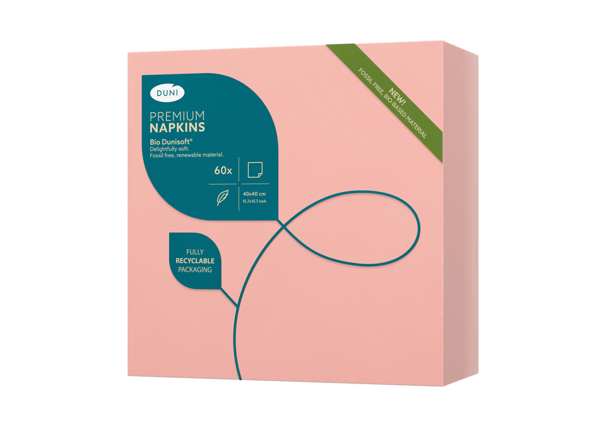 Duni Napkin D-Soft 40x40cm Mellow Rose 60st