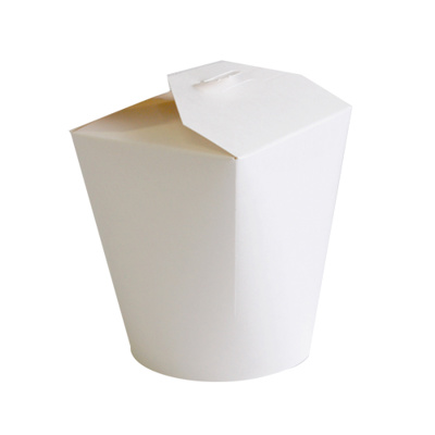 Noodleboxen 400ml (16 oz), karton Ø 8,2x9,8cm wit 50st