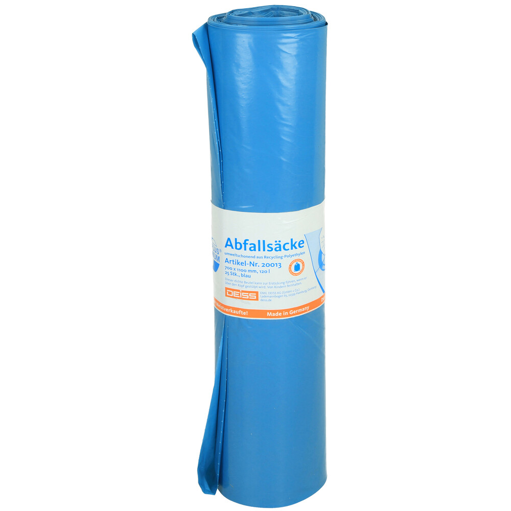 LDPE 70x110 blauw 120L LDPE 70x110 blauw 120L