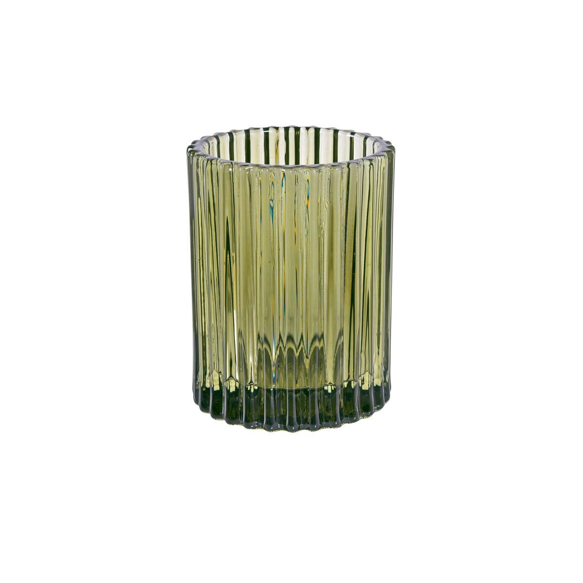DUNI Candlehold Glass Comodo Green 6st