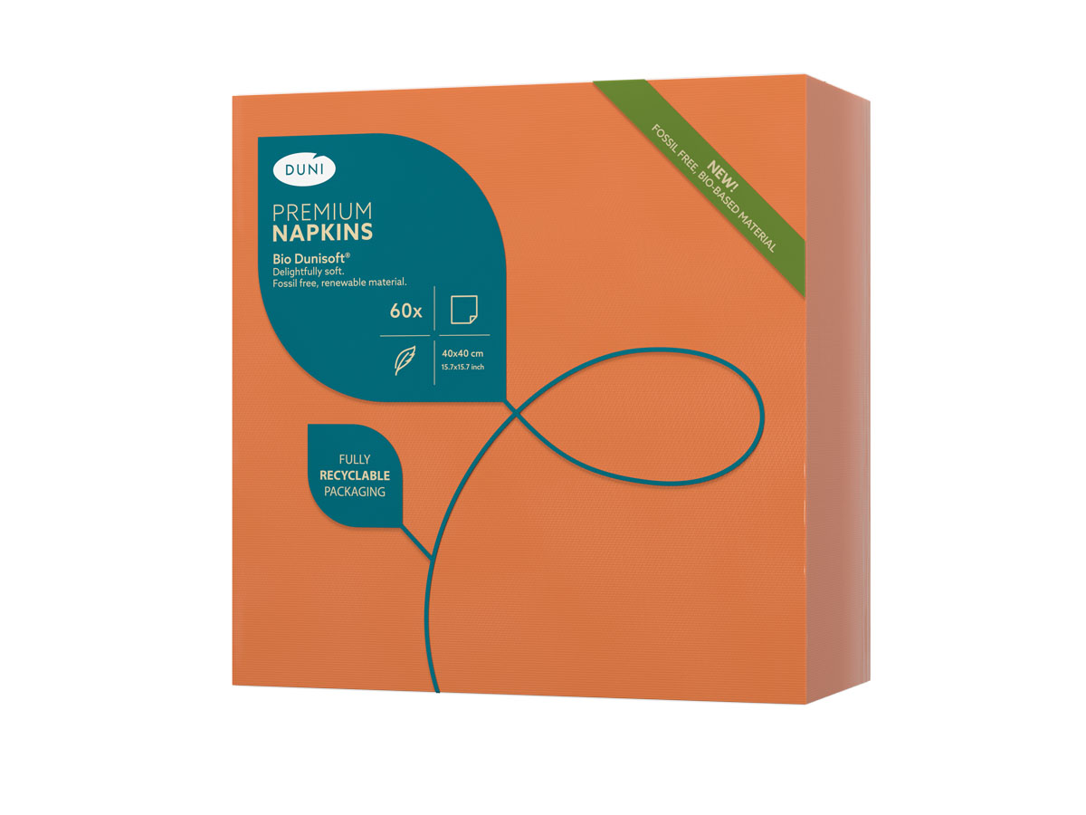 Duni Napkin D-Soft 40x40cm Sun Orange 60st