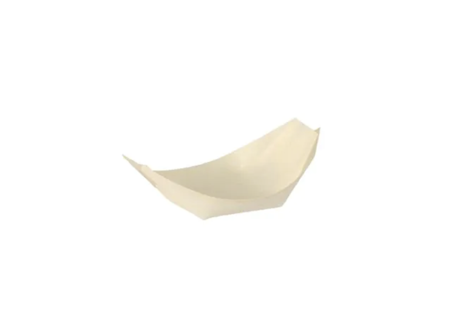 Fingerfood schalen hout bootje 'pure' 8,5x5,5cm 50st
